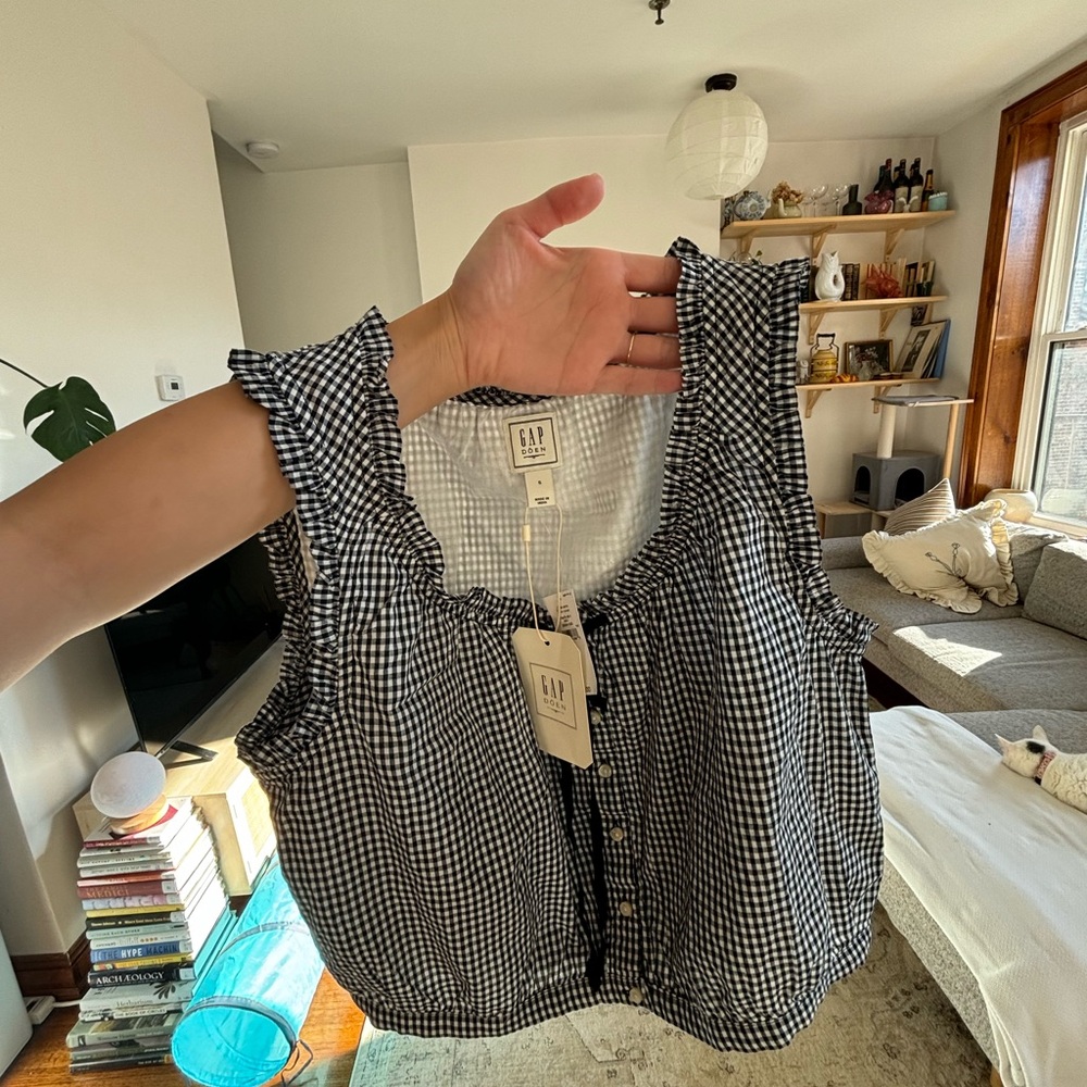 NWT Gap x DOÊN Gingham Crop Tank